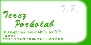 terez porkolab business card